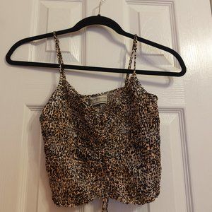Urban Outfitters Ruched Cropped Tank Top